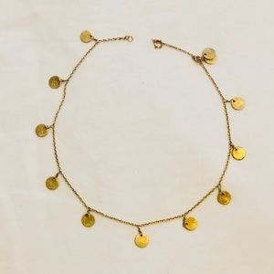 Gold charm choker